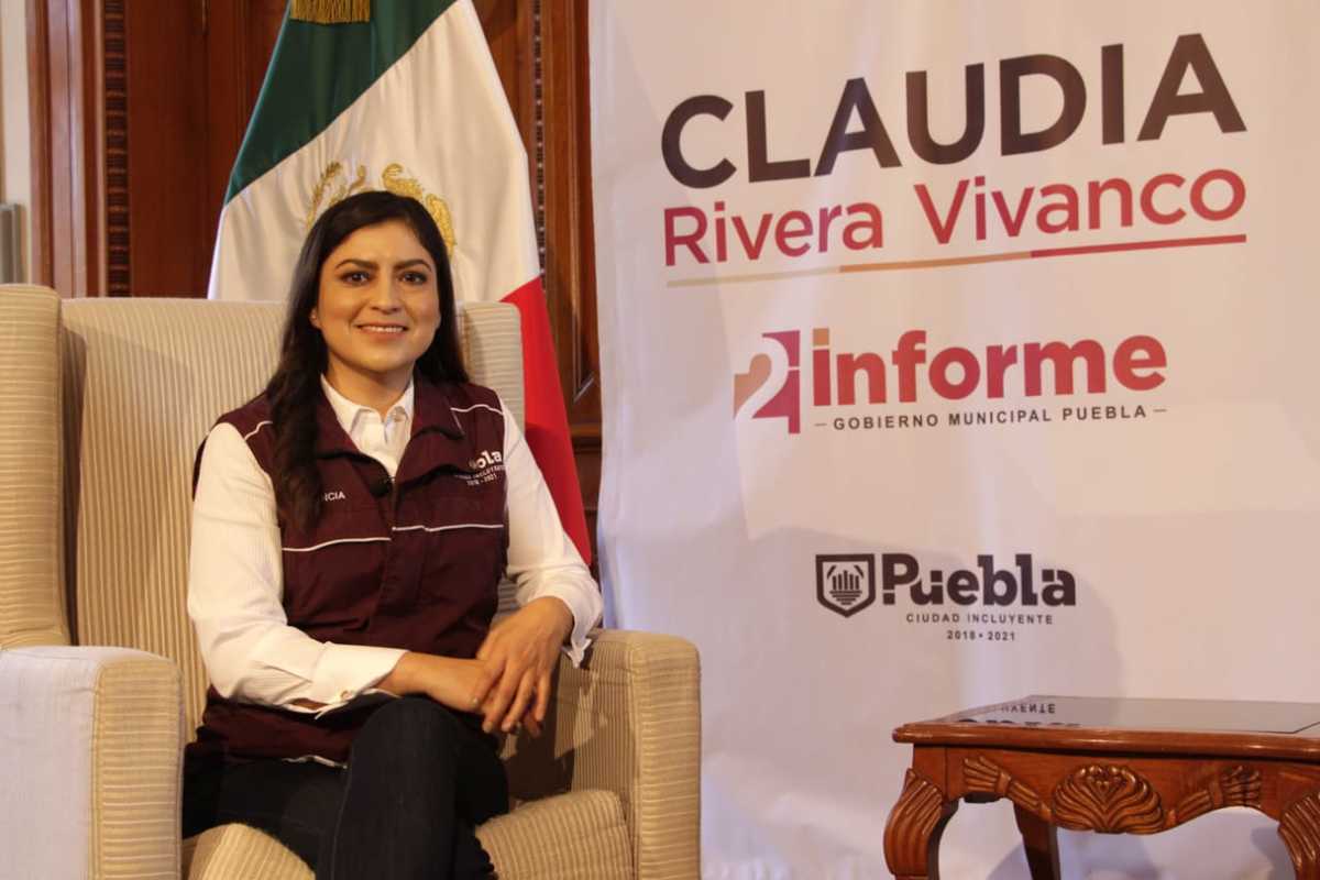 Claudia Rivera Vivanco, presidente municipal de Puebla. (Melanie Torres)