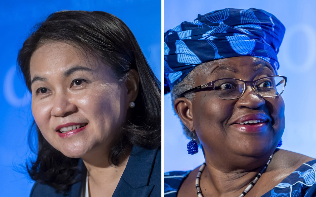 Ngozi Okonjo-Iweala, de Nigeria, y Yoo Myung-hee, de Corea del Sur, calificaron para la ronda final. Foto: (AP)