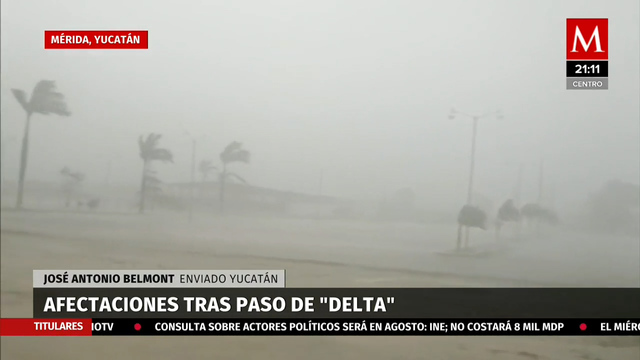 Reportan saldo blanco en Península de Yucatán tras paso de Delta