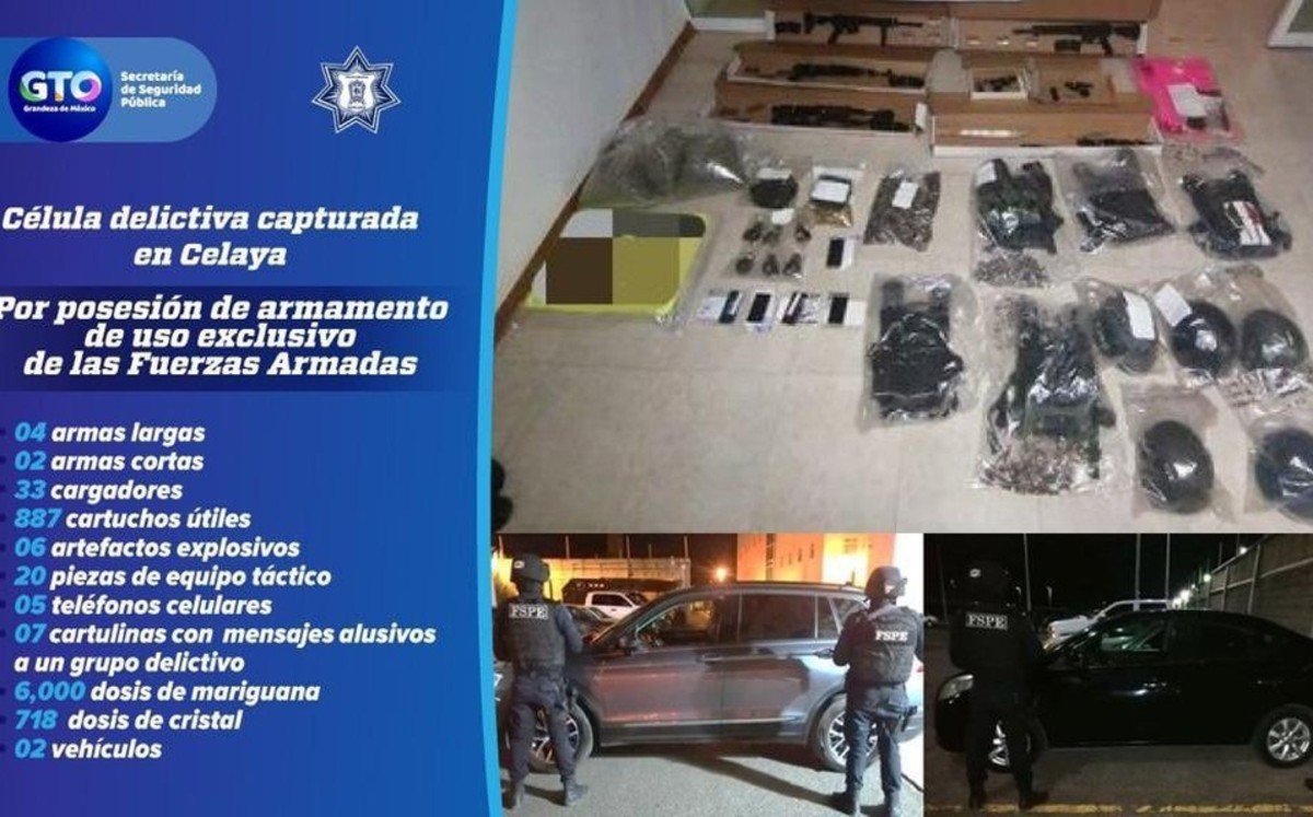 Cae en Celaya célula criminal del CJNG