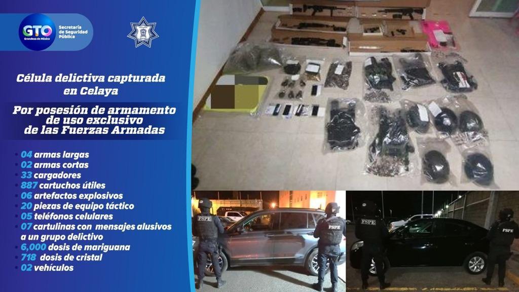 Cae en Celaya célula criminal del CJNG