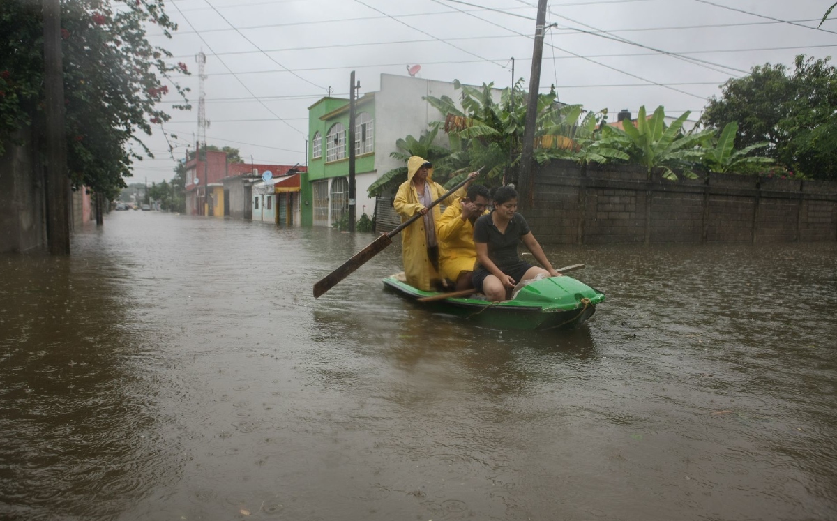 Tormenta tropical 'Gamma' deja inundaciones en Tabasco. (Cuartoscuro)