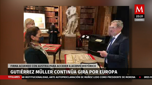 AMLO pide a Gutiérrez Müller conseguir penacho de Moctezuma y traerlo a México