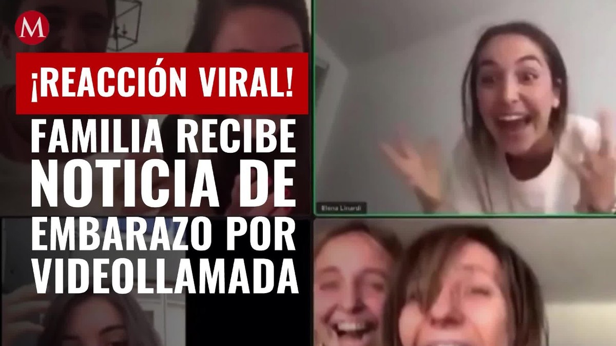 Familia recibe noticia de embarazo por videollamada y su reacción se hace viral