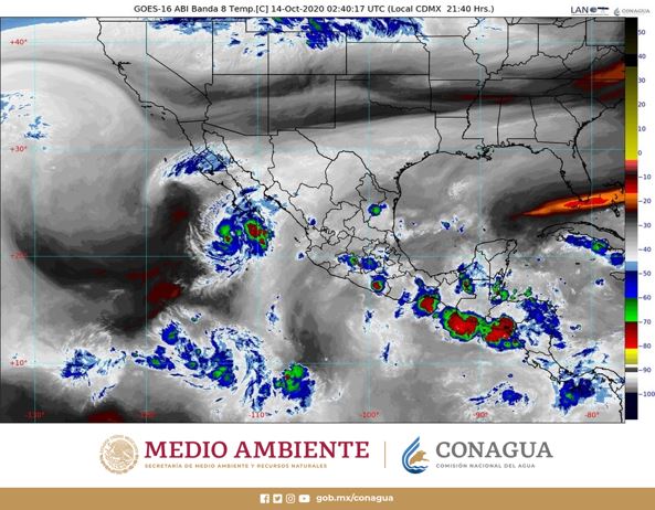 La tormenta tropical Norbert se localiza en costas de Baja California Sur. (SMN)