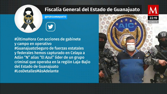 Detienen a 'El Azul', compadre de 'El Marro' y líder del cártel de Santa Rosa de Lima