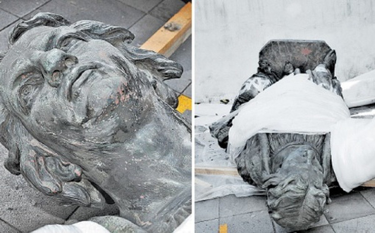 INAH: La estatua de Cristóbal Colón, en un sitio secreto