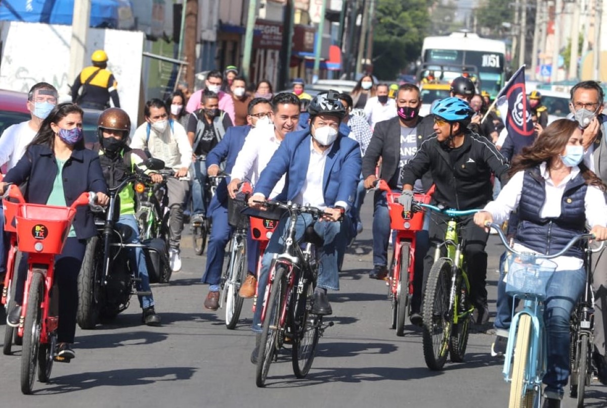 Mario Delgado realiza rodada ciclista a San Lázaro. | Javier Ríos