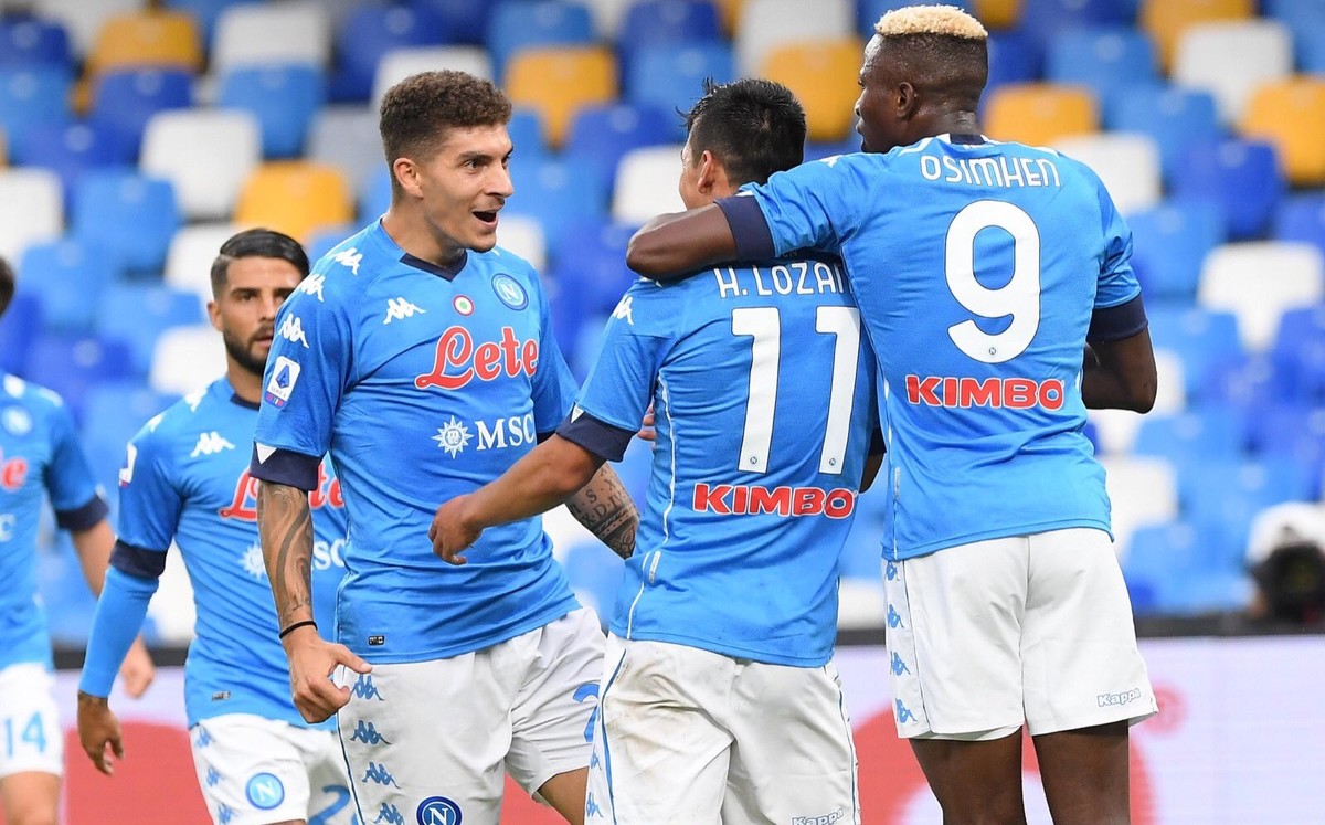 Napoli durante encuentro de Serie A (Twitter @sscnapoliES)