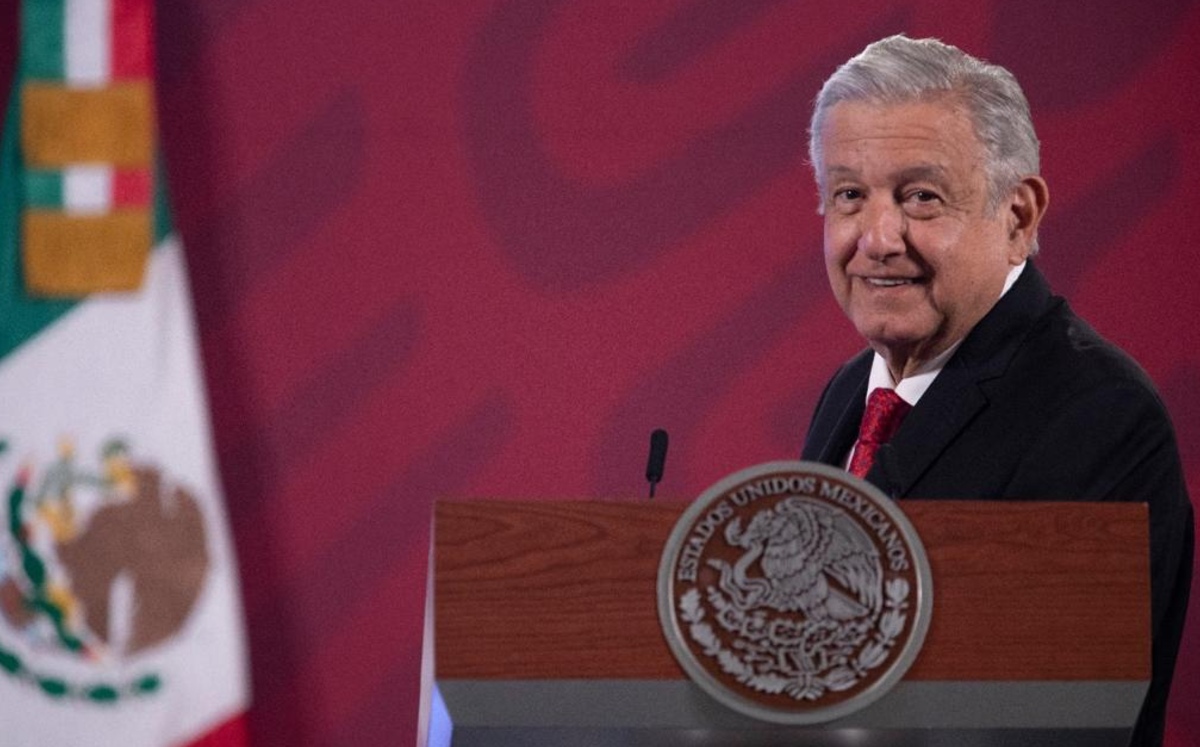El presidente Andrés Manuel López Obrador en conferencia. (Cortesía)