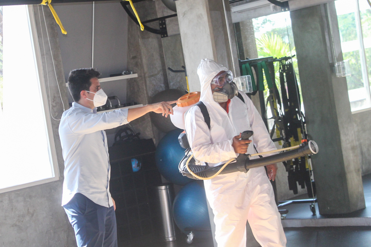 Realizan desinfección en gimnasios de Ciudad Madero