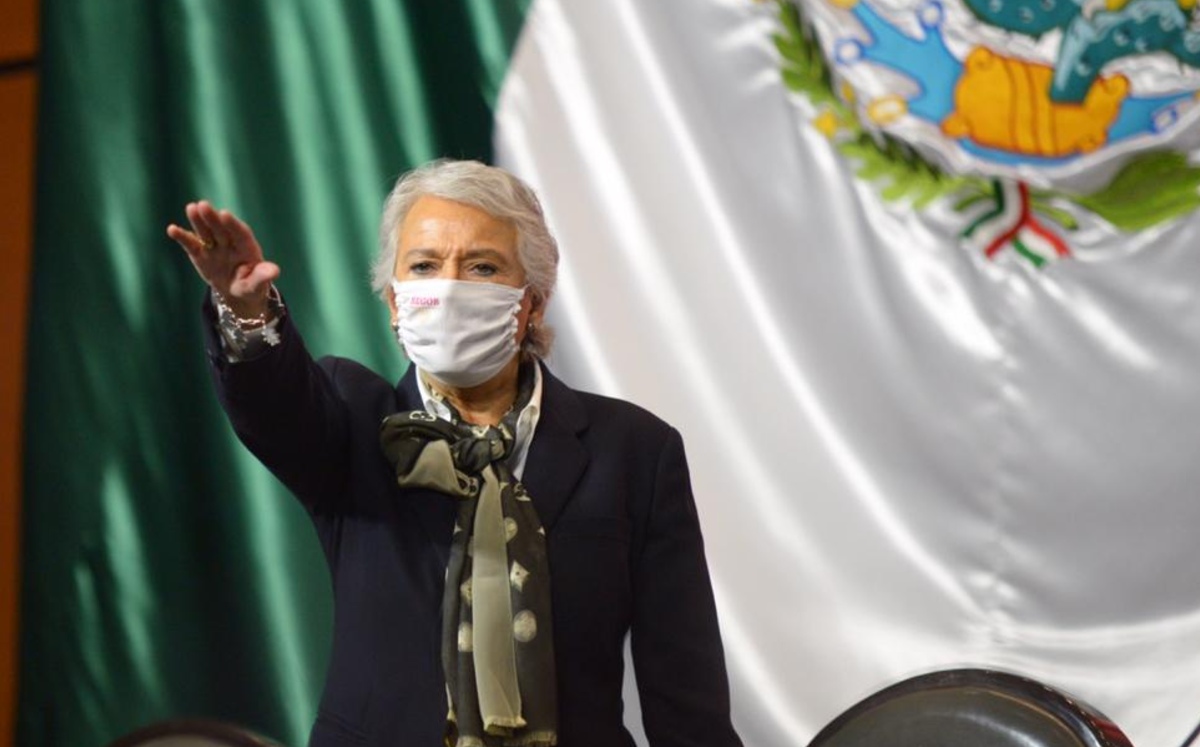 Olga Sánchez Cordero comparece en San Lázaro. (Fernando Damián)