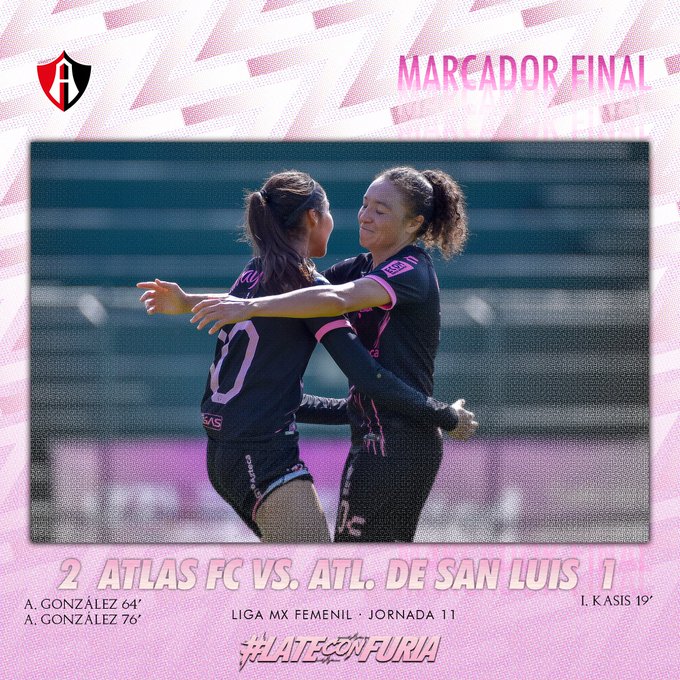 Remontada de Atlas femenil para seguir con la buena racha. (Cortesía)