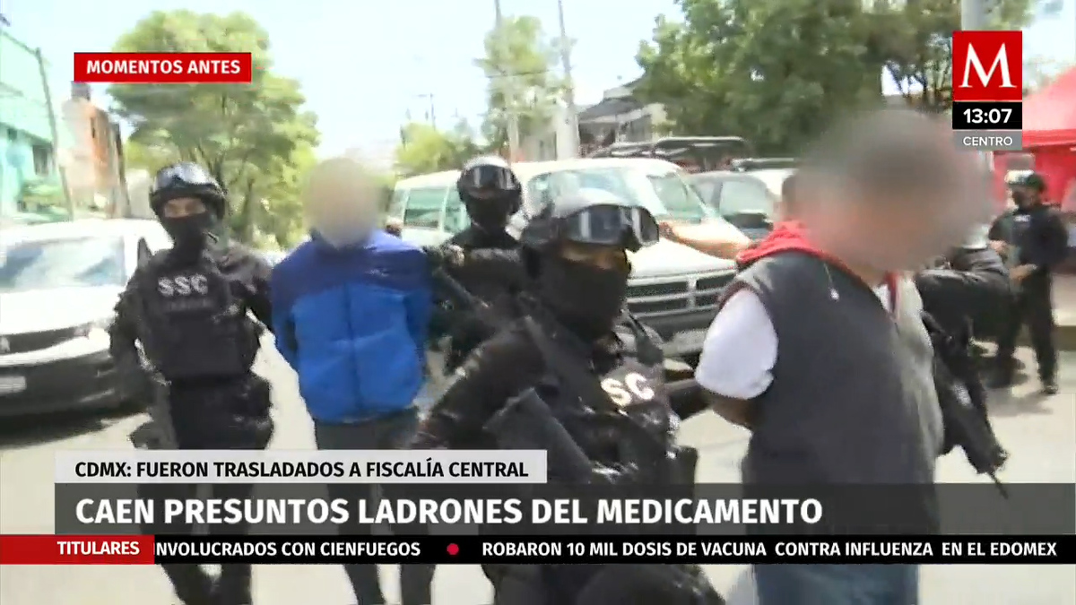 Caen en CdMx dos implicados en robo de medicamentos contra el cáncer
