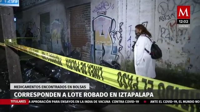 Medicamentos encontrados en Azcapotzalco pertenecen a lote robado en Iztapalapa