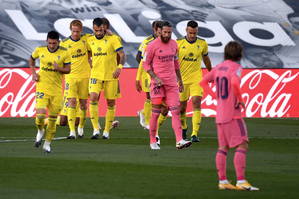 Real Madrid cayó con el Cádiz (AFP)