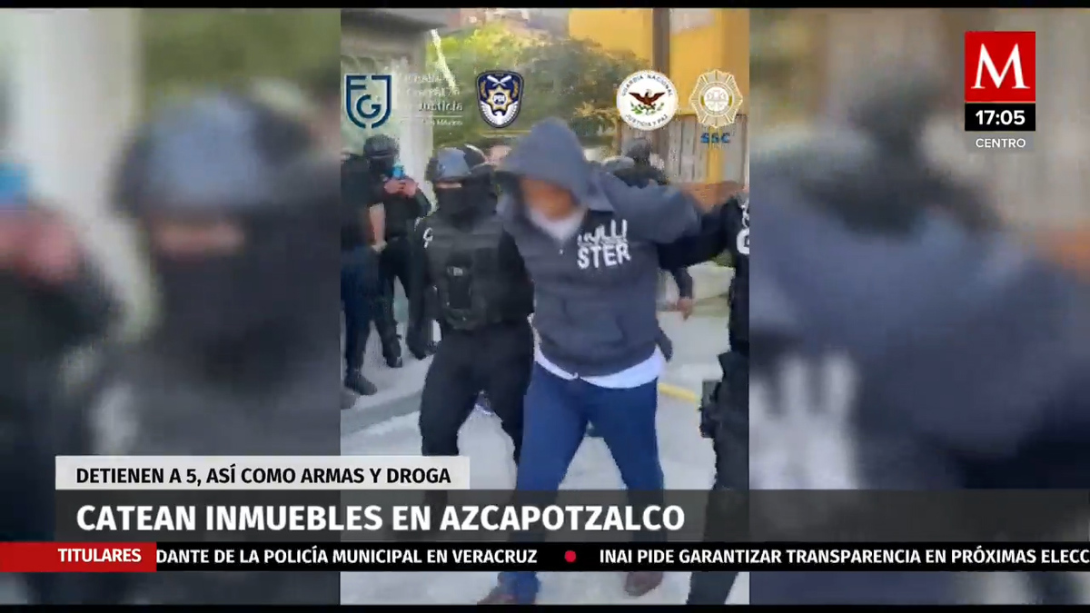 Realizan cuatro cateos en inmuebles de Azcapotzalco; hay 5 detenidos