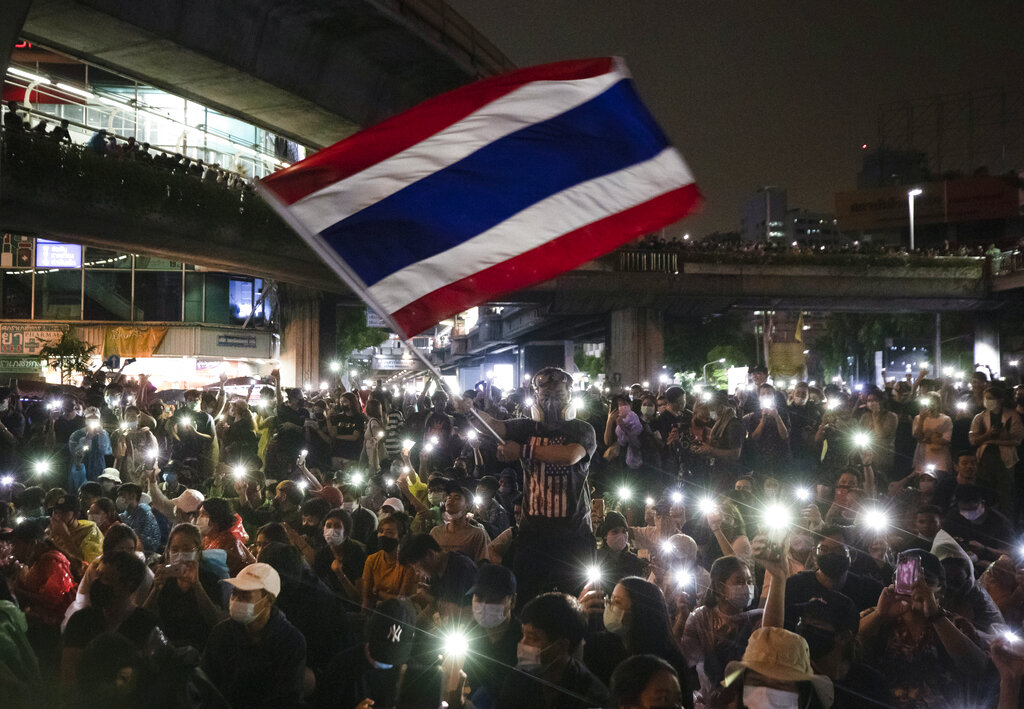 Las protestas en Tailandia continúan para exigir cambios democráticos en el país. (AP)
