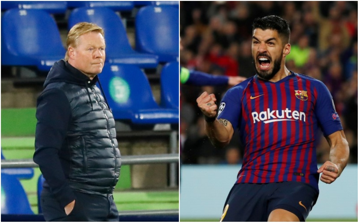 Ronald Koeman y Luis Suárez (Reuters)