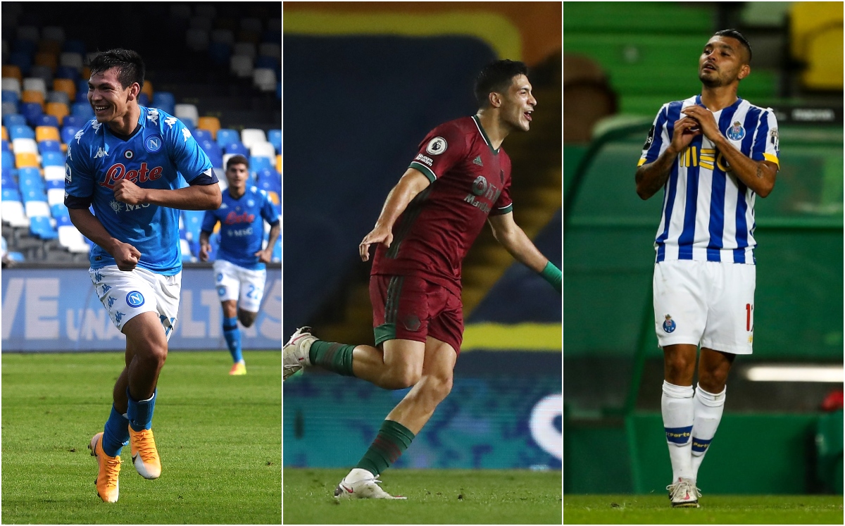 Hirving Lozano, Raúl Jiménez y Jesús Corona (Reuters/AFP)