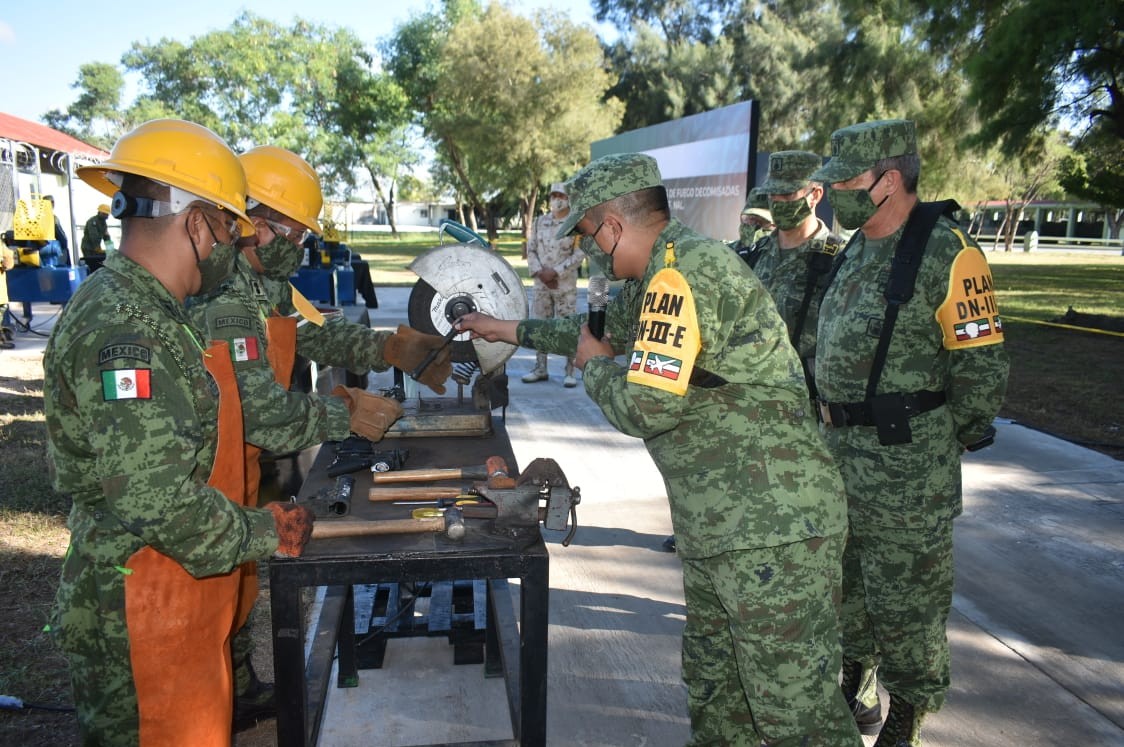 Sedena destruye armas en Tamaulipas. (Cortesía)