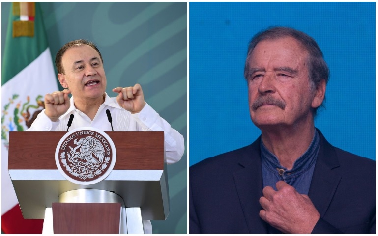 Alfonso Durazo (i) y Vicente Fox.