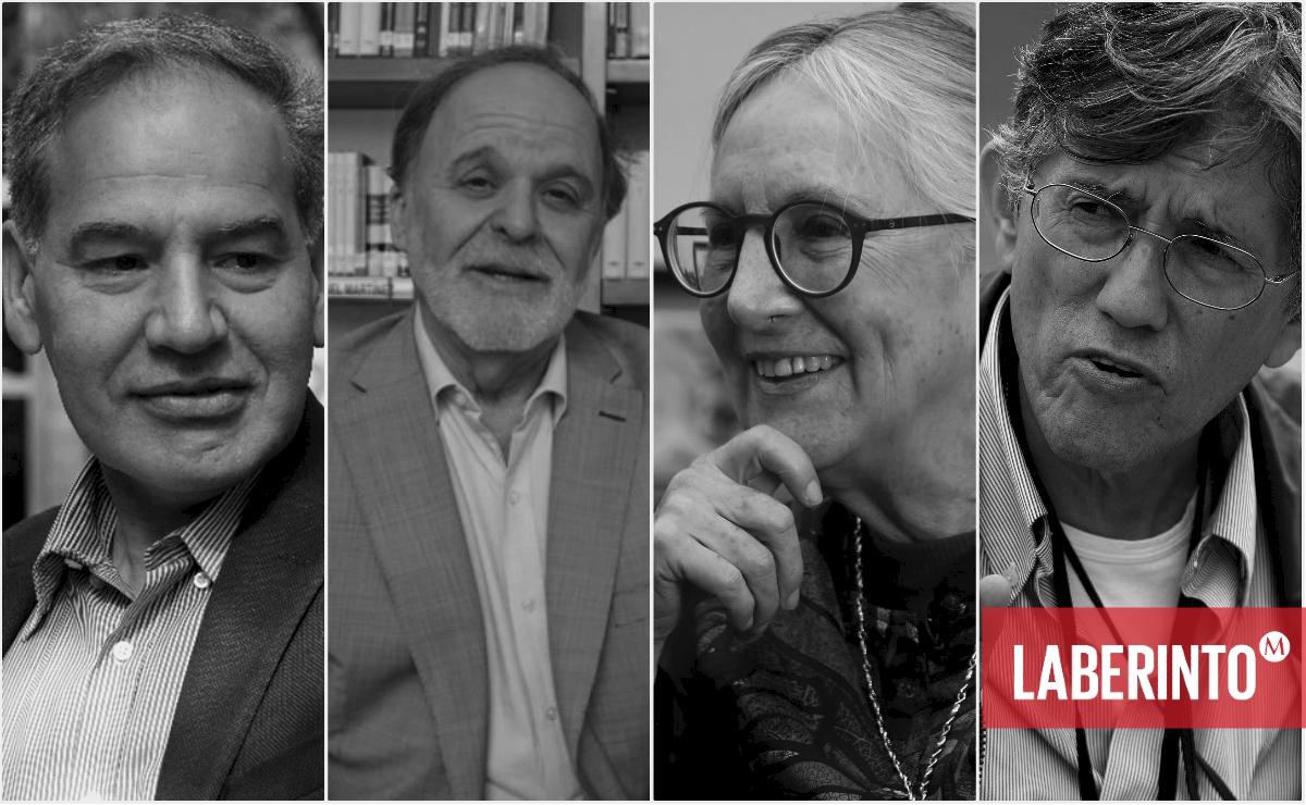 De izquierda a derecha: Gerardo Herrera Corral, Alejandro Frank, Julieta Fierro y Antonio Lazcano.