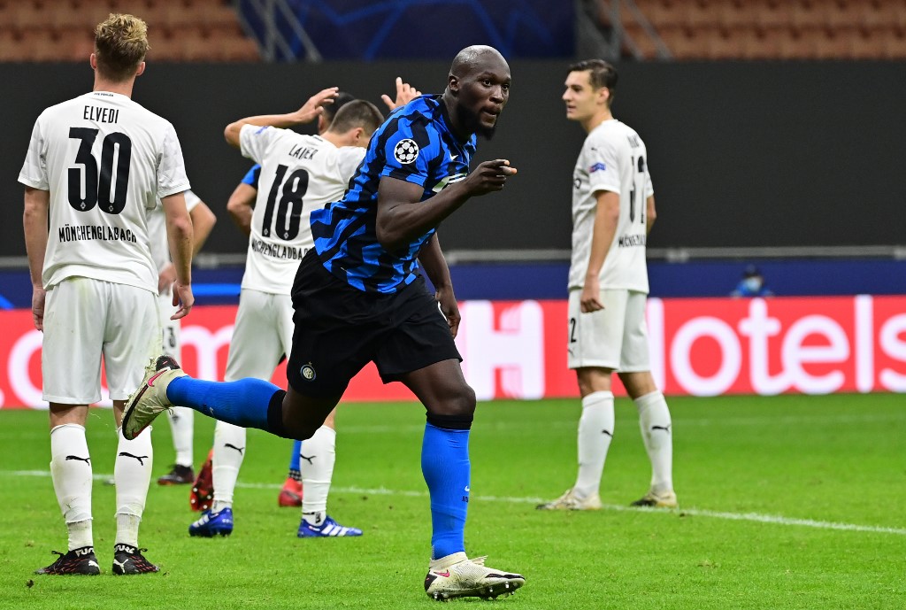Romelu Lukaku le dio el empate al Inter ante el Mönchengladbach (AFP)