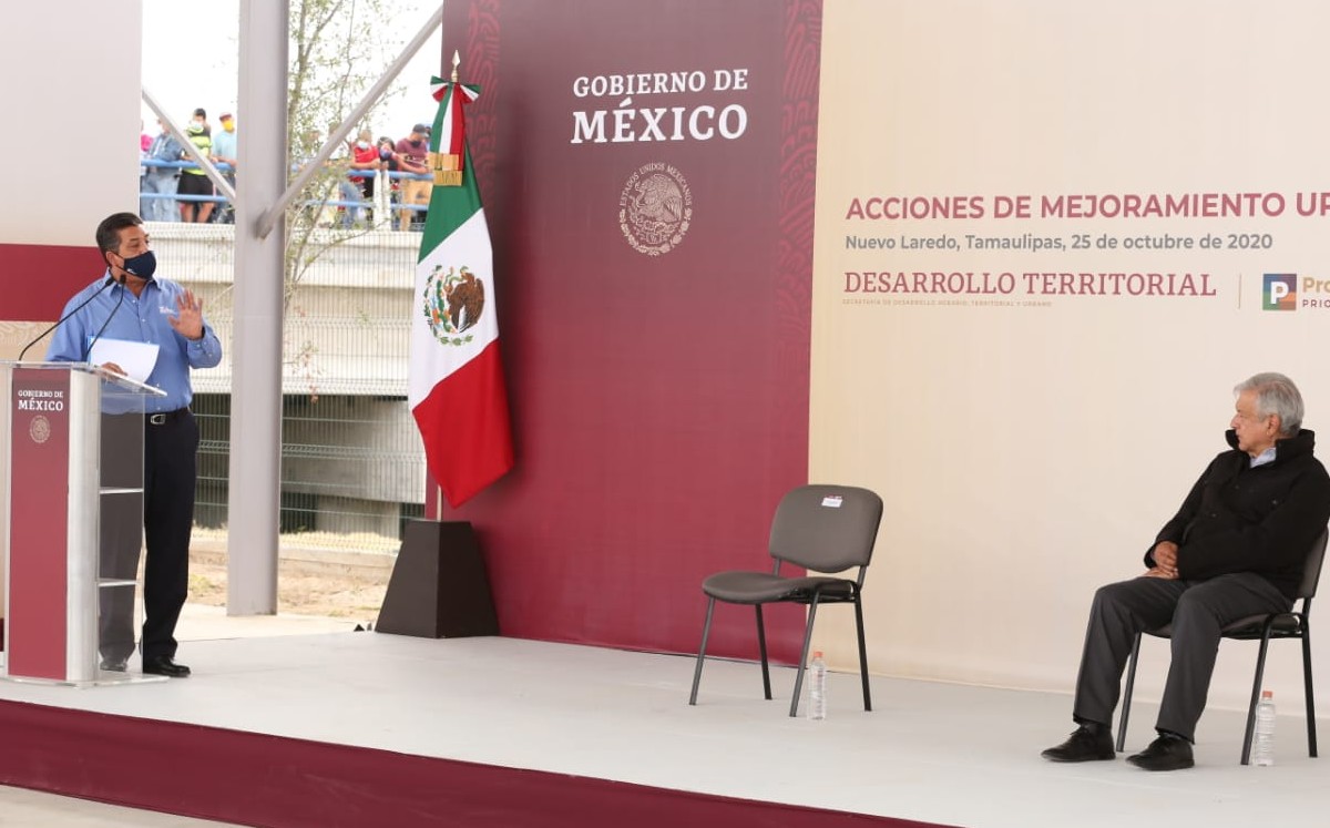 El gobernador dijo que su gobierno sólo está buscando una salida legal y equitativa para los agricultores de Tamaulipas. (Octavio Hoyos)