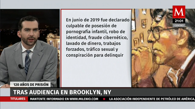 Dan 120 años de prisión a líder de NXIVM