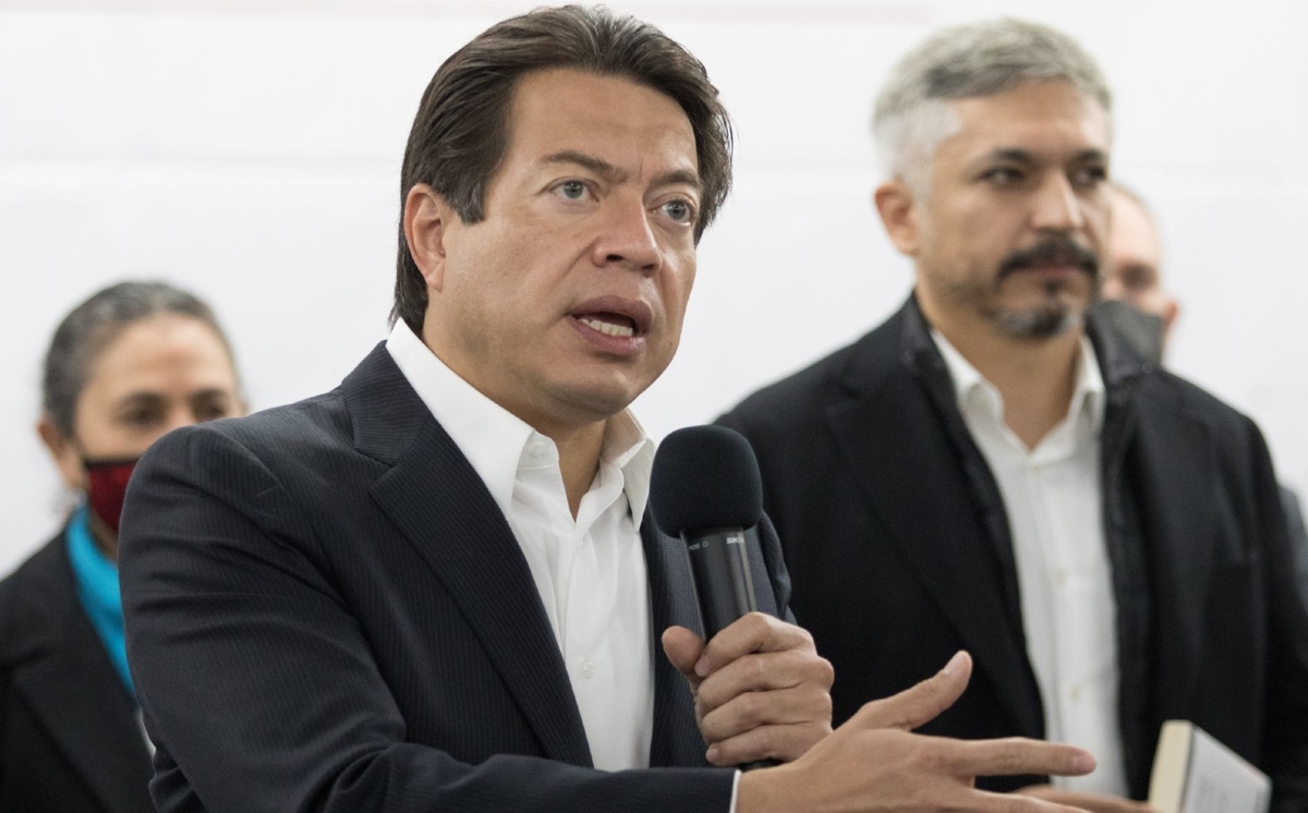 Mario Delgado, durante un acto de campaña en hotel de la Colonia Roma. (Cuartoscuro)