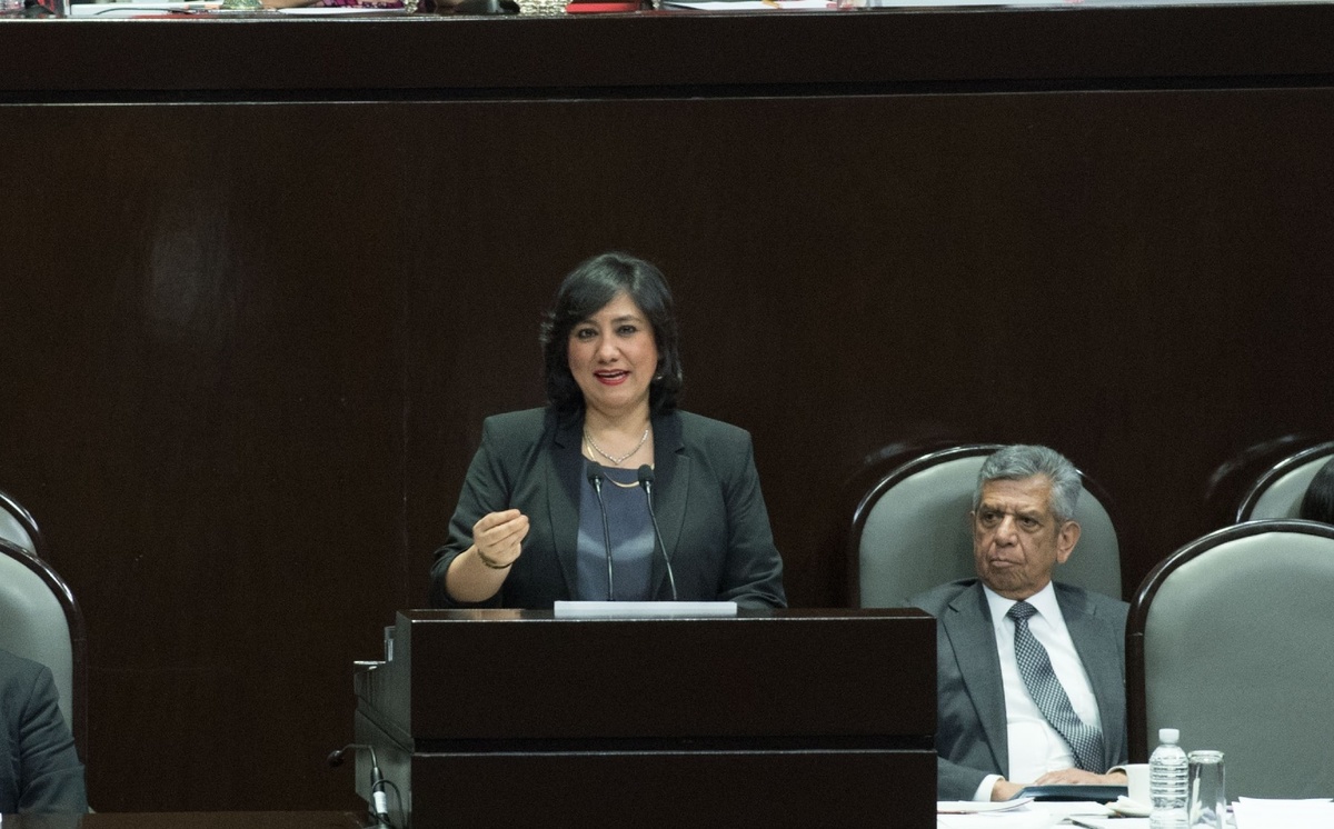 La secretaria de la Función Pública durante su comparecencia del año pasado. (Cuartoscuro)