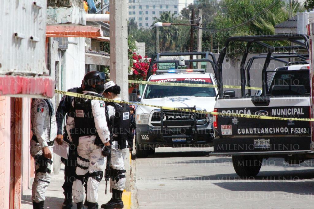 La Guardia Nacional resguarda la zona, mientras autoridades ministeriales realizan diligencias. (Andrés Sánchez)