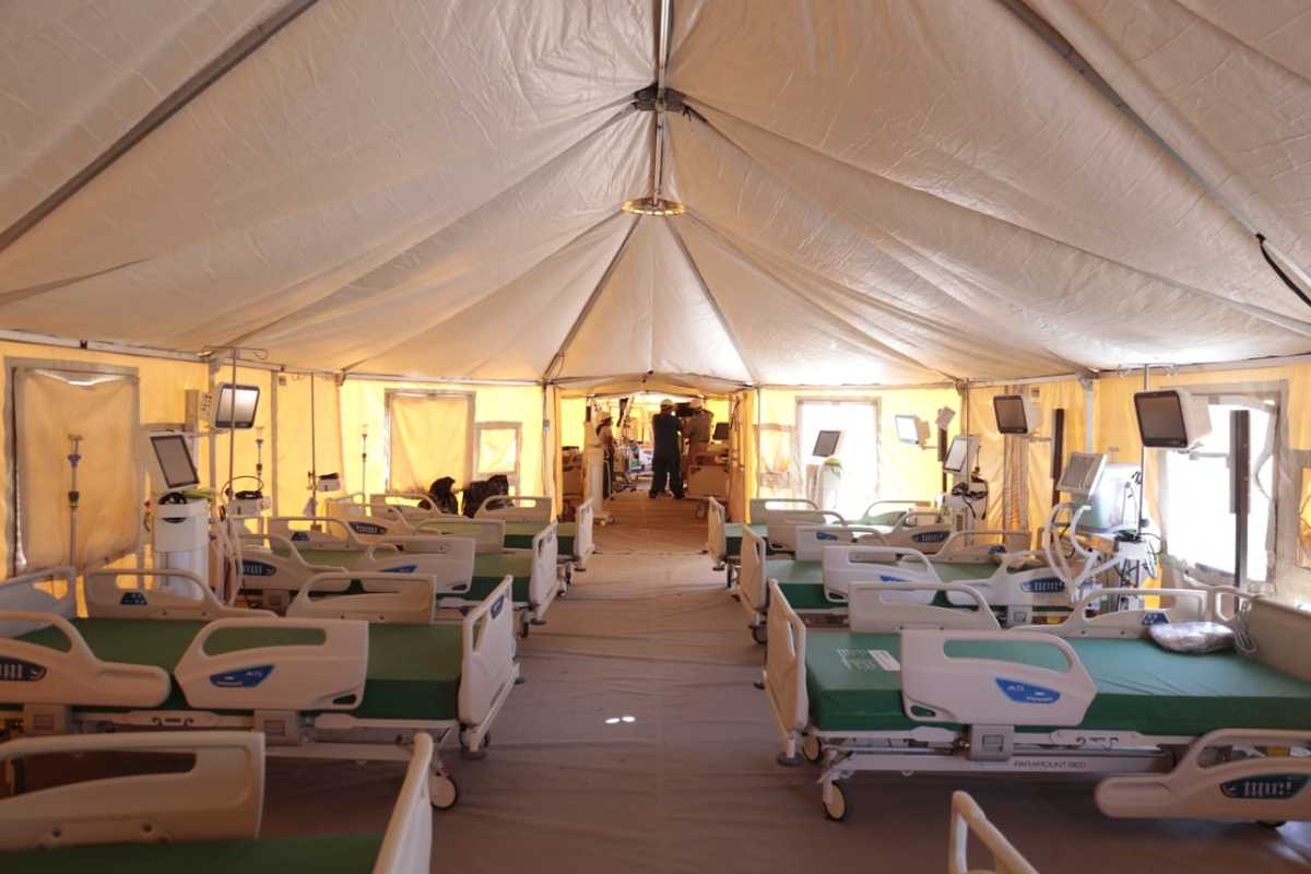 La instalación será higienizada por segunda vez antes de recibir a pacientes. (Mauricio Román)