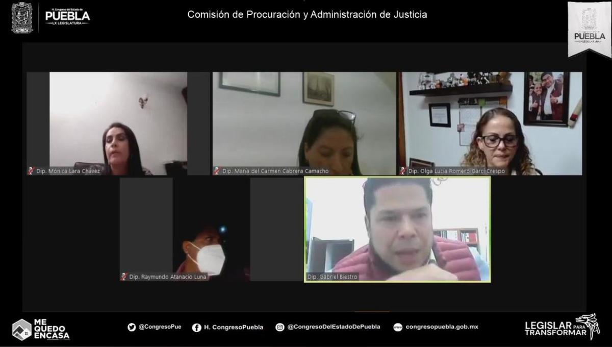 Comisión de Procuración y Administración de Justicia del Congreso Local en sesión virtual. (Especial)