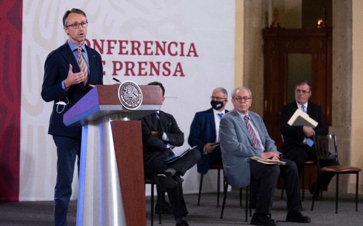 Giuseppe Mancinelli, representante de la UNOPS en La Mañanera. (Cortesía)