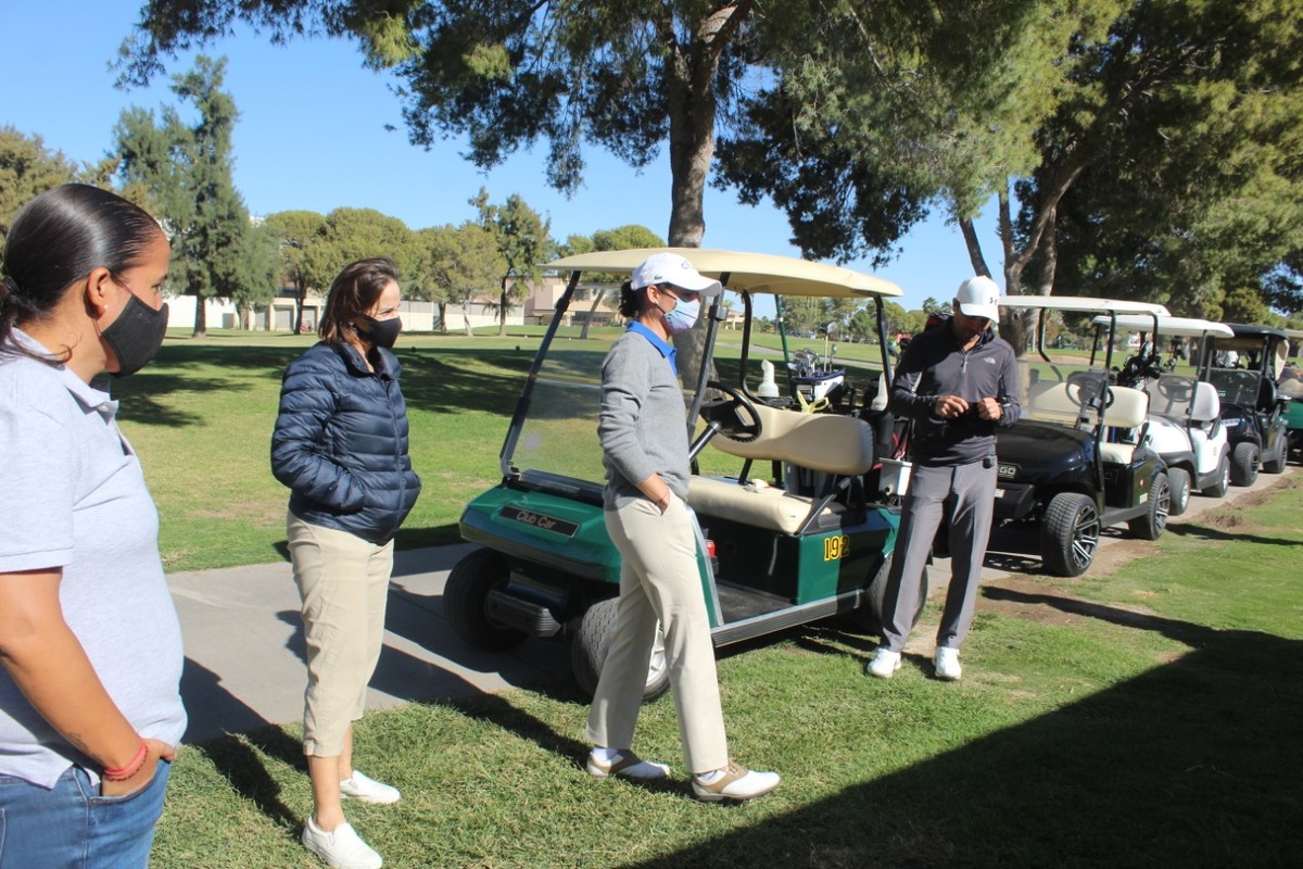Lorena Ochoa en su visita a Campestre Torreón con motivo del torneo de golf. (Especial)