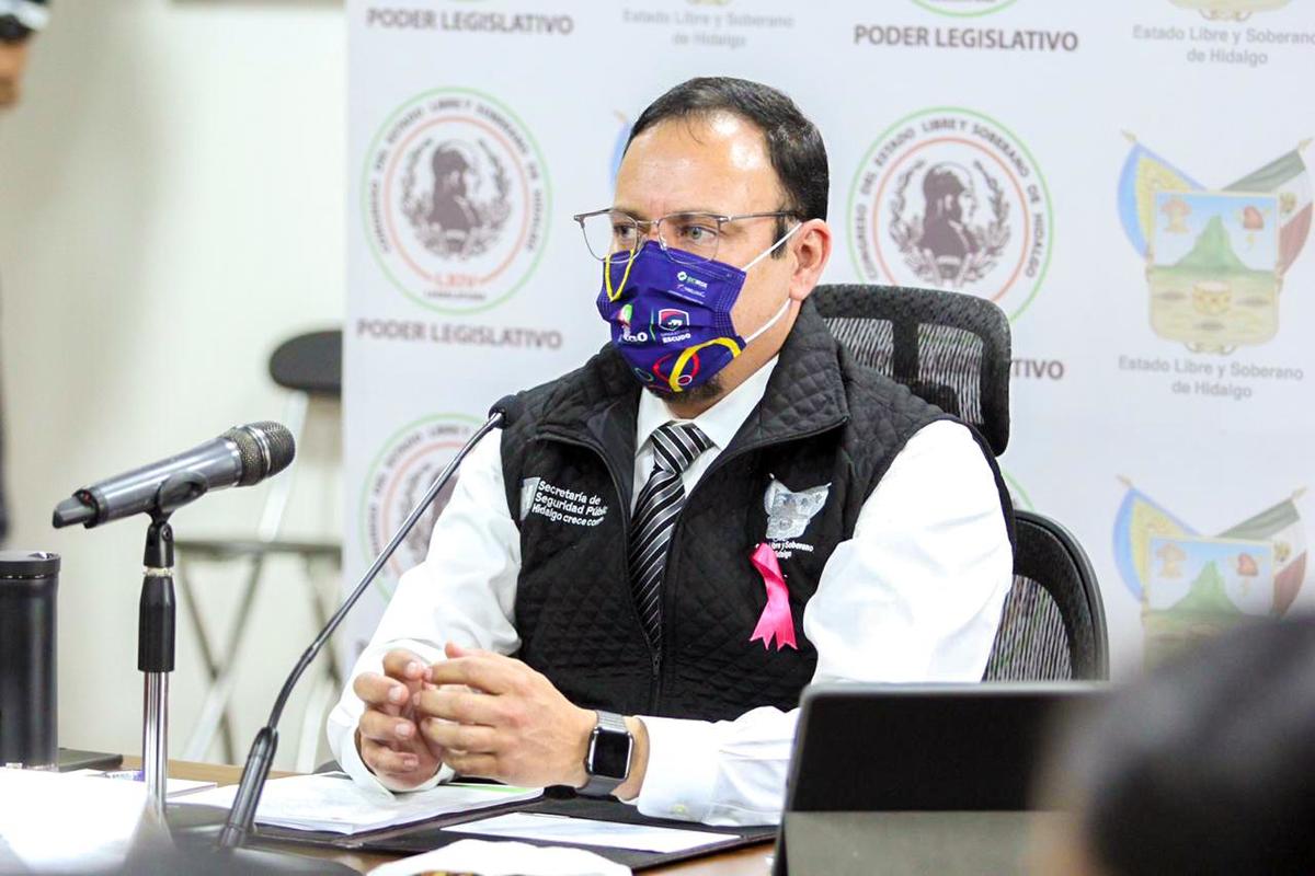 Mauricio Delmar Saavedra, secretario de Seguridad Pública de Hidalgo. (Cortesía)