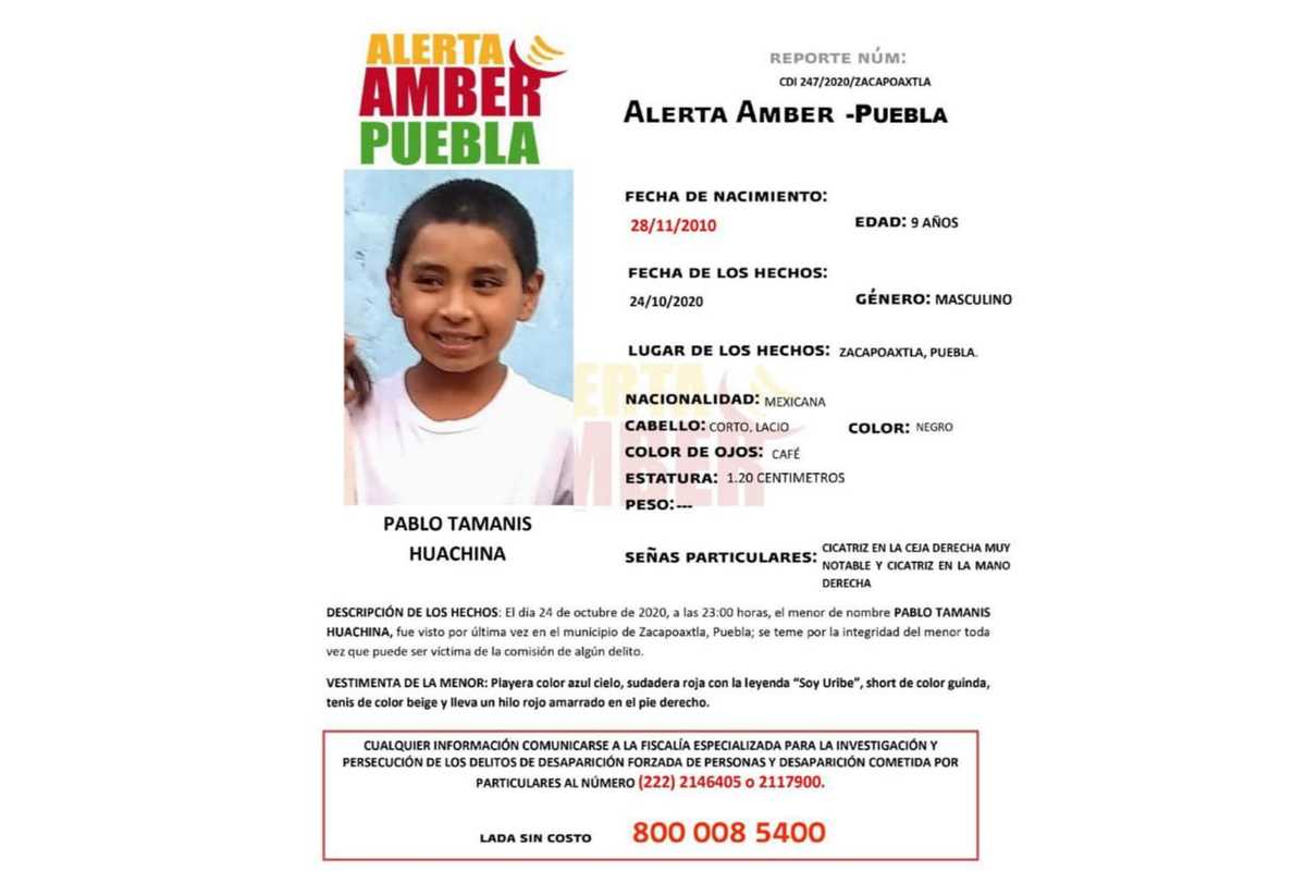 Pablo Tamanis Huachina de 9 años de edad. (Especial)