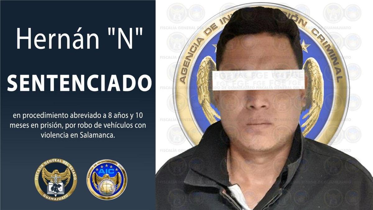 Dan sentencia de 8 años de prisión por robo de vehículos en Salamanca