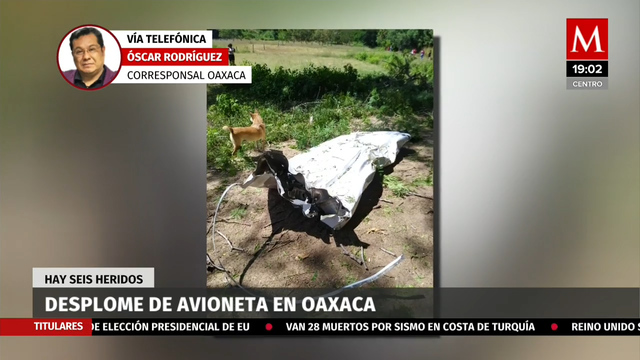 Se desploma avioneta en inmediaciones de Puerto Escondido, Oaxaca, hay seis heridos