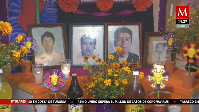 Familias ponen altares para recordar a sus familiares difuntos