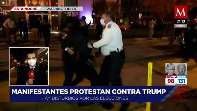 En Washington, manifestantes protestan contra Trump