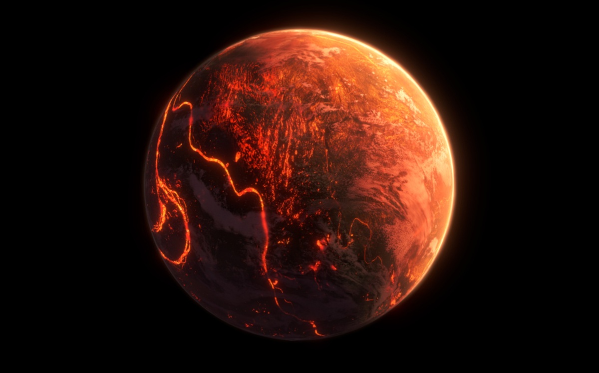 Imagen ilustrativa de un planeta de lava. (Shutterstock)