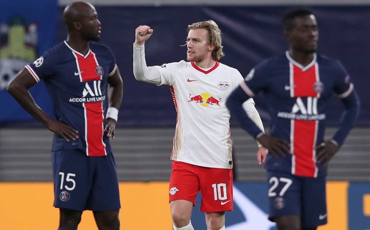 RB Leipzig vence al PSG en Champions (AFP)