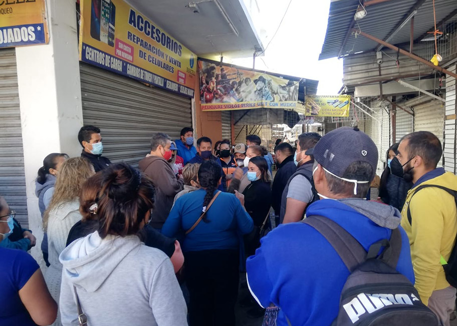 Locatarios del ex Cuartel Juárez en Durango. (Especial)