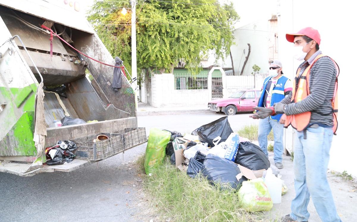 Recolección de basura en Ciudad Victoria. (Cortesía)