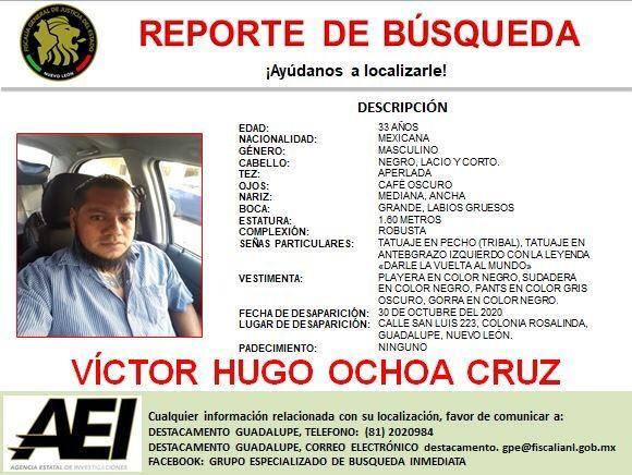 El uniformado fue visto por última vez el pasado 30 de octubre. Foto: Especial