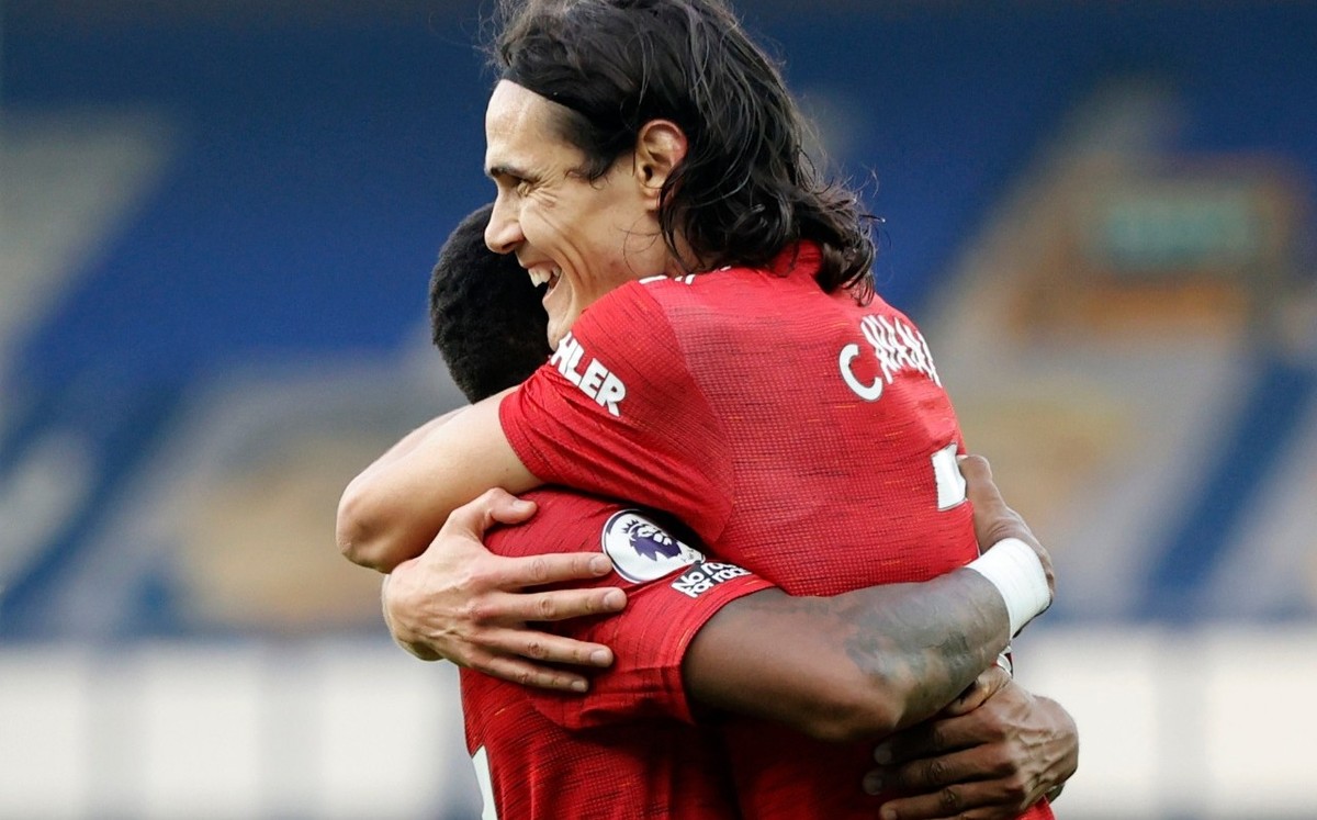 Manchester United celebra victoria ante el Everton (Reuters)