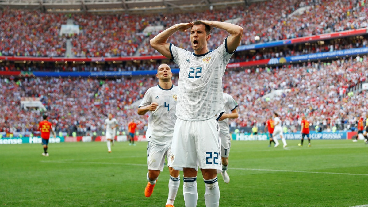 Artem Dzyuba durante el Mundial de Rusia 2020 (Reuters)